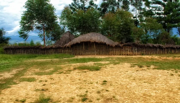 Vila Tradicional Dani Papua Nova Guiné Wamena Indonésia — Fotografia de Stock