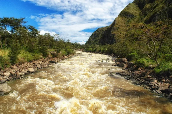 Río Wamena Las Montañas Papua Avatip Valle Wamena Una Reserva — Foto de Stock