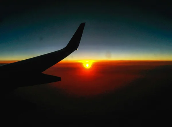 Aeronaves de puesta de sol — Foto de Stock