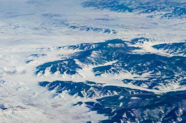 Gobi Çölü Batı Çin'in havadan görünümü