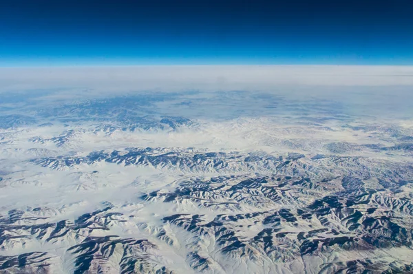 Vista aérea do deserto de Gobi no oeste da China — Fotografia de Stock