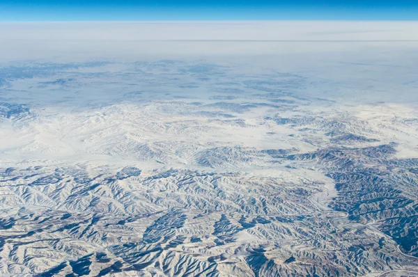 Gobi Çölü Batı Çin'in havadan görünümü — Stok fotoğraf