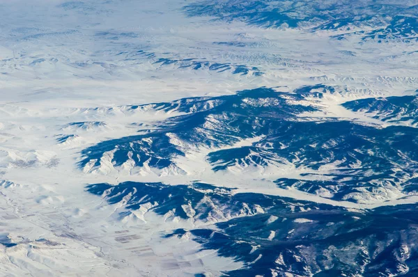 Gobi Çölü Batı Çin'in havadan görünümü — Stok fotoğraf