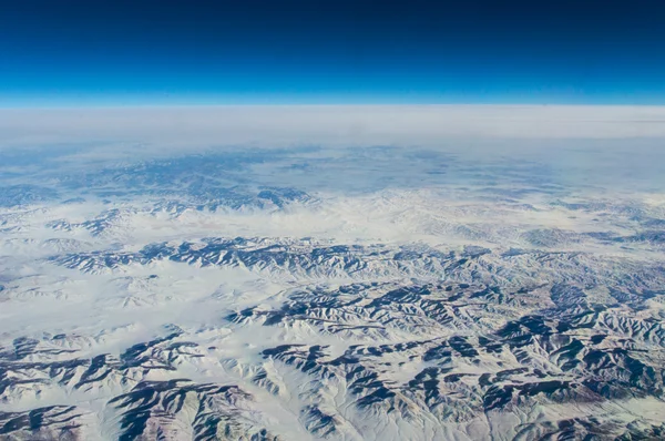 Vue aérienne du désert de Gobi dans l'ouest de la Chine — Photo