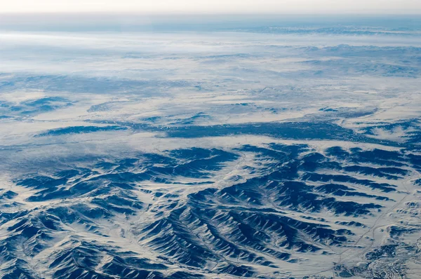 Vista aérea do deserto de Gobi no oeste da China — Fotografia de Stock