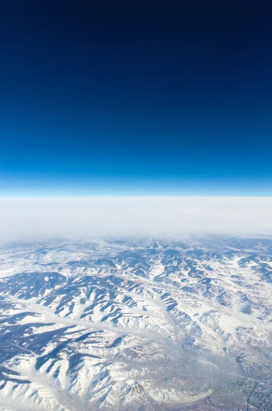 Vista de alta altitude do deserto de Gobi — Fotografia de Stock