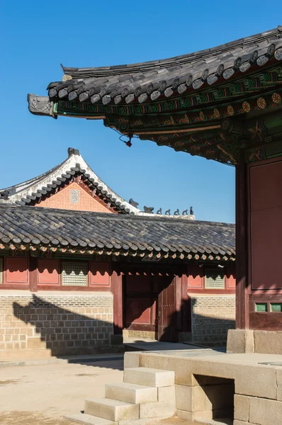 Korea - palác střešní detaily — Stock fotografie