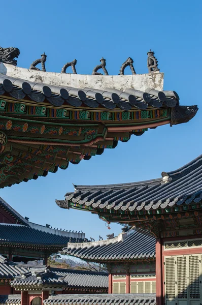 Coreia - detalhe do telhado do palácio — Fotografia de Stock