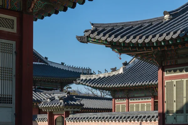 Coreia - detalhe do telhado do palácio — Fotografia de Stock