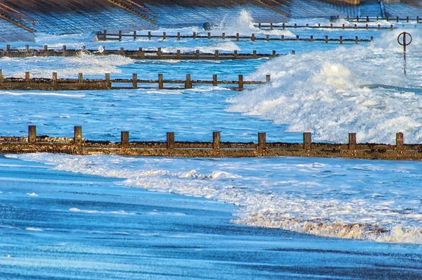 Tide Coming in on the beach of Aberdeen,Scotland — Stock Photo, Image