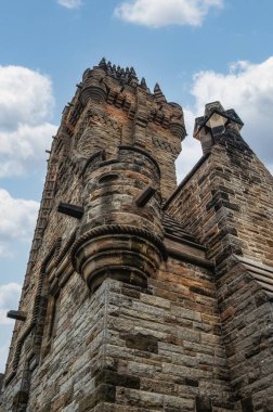 Details of Wallace monument in Stirling, UK