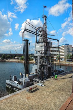 Antwerp, Belçika - 25 Ağustos 2024: Belçika 'nın Antwerp kentindeki tahıl çıkarma tesisi