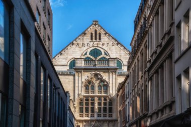 Belçika, Avrupa 'nın orta kesimindeki Antwerp borsasının görünümü