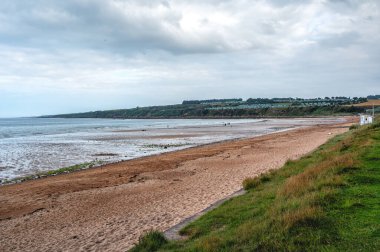 İskoçya, İngiltere 'de Fife sahilindeki St. Andrews' da West Sands plajı.