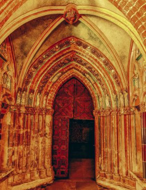 Avrupa 'nın en büyük Gotik kalesi olan Malbork' un içinde. Tötonik kale. Dünya Mirasları Listesi UNESCO, Polonya