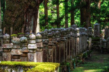 Kongobu-ji Okuno-in Okunoin Mezarlığı Koyasan, Koya, Ito Bölgesi, Wakayama, Japonya