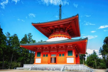 Kongobu-ji Danjo Garan bölgesindeki tapınak, Koyasan, Koya, Ito Bölgesi, Wakayama, Japonya 'daki tarihi Budist tapınağı kompleksi.