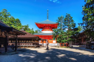 Kongobu-ji Danjo Garan bölgesindeki tapınak, Koyasan, Koya, Ito Bölgesi, Wakayama, Japonya 'daki tarihi Budist tapınağı kompleksi.