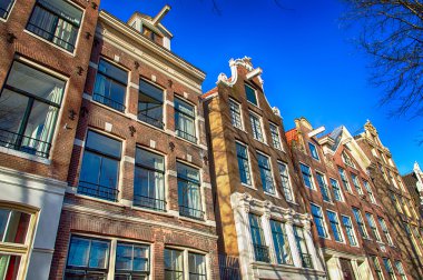 geleneksel Hollanda binalar, amsterdam