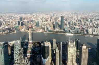 Shanghai hava görünümünü cityscape