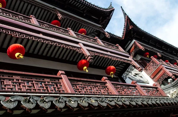 Chinees paviljoen lantaarns — Stockfoto