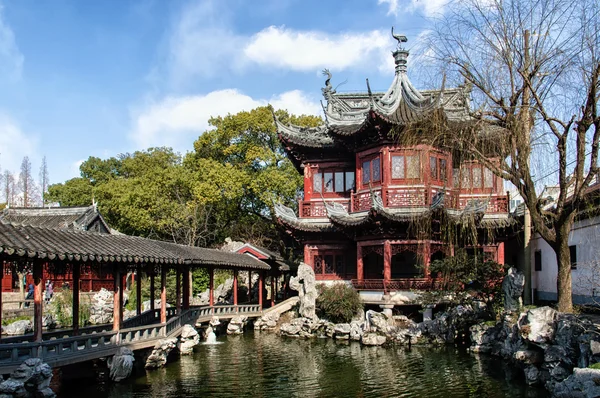 Pavilhão em Yu Yuan Gardens, Shanghai — Fotografia de Stock