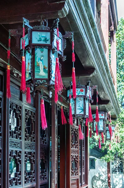 Chinesische Laternen im yu yuan garden shanghai — Stockfoto