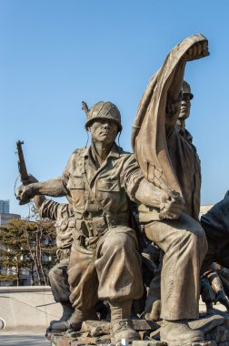 Kore Savaşı Memorial'dan Seferi Kuvvetleri heykel