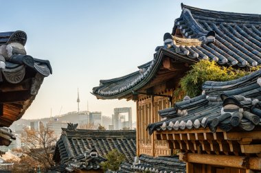 Historic Neighborhood of Seoul  clipart