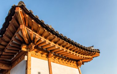 Çatıları Bukchon Hanok Köyü