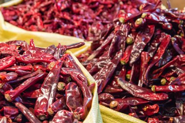 Kurutulmuş biber yakın çekim