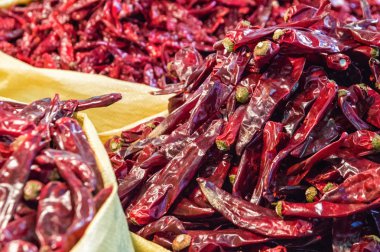 Kurutulmuş biber yakın çekim