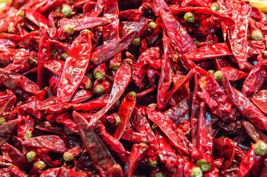 Kurutulmuş biber yakın çekim