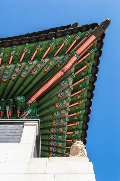 Palacio Coreano Techo Antiguo Dancheong —  Fotos de Stock