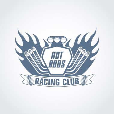 Yarış Kulübü tek renkli logo vektör