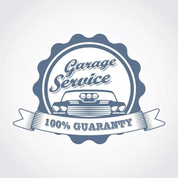 Vintage car service badge — Stock Vector