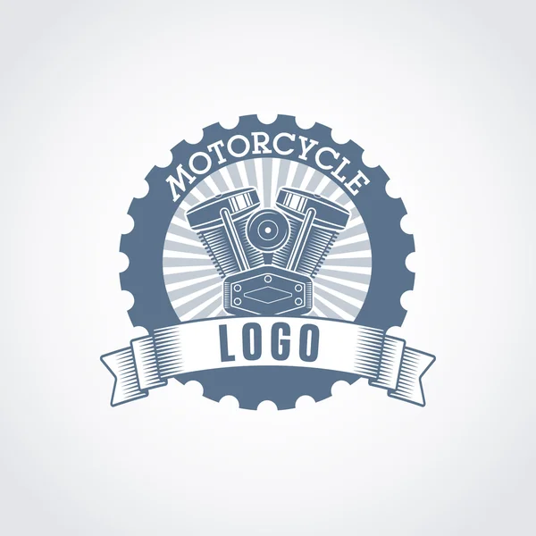 Motocicleta motor vetor logotipo —  Vetores de Stock