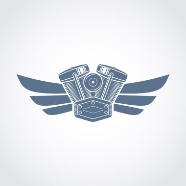 vektör motosiklet motor simgesi