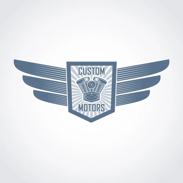 Vetor motocicleta clube logotipo —  Vetores de Stock