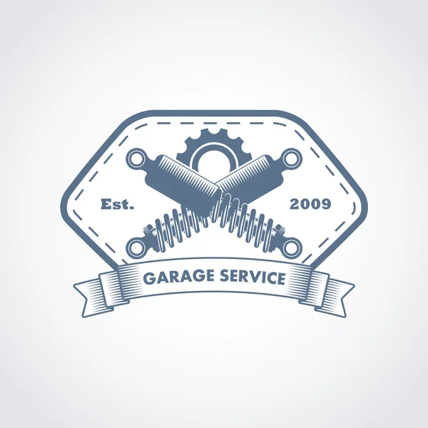 Vetor garagem serviço logotipo — Vetor de Stock