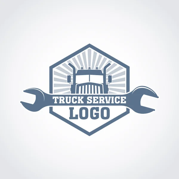 Vector camión servicio logo — Vector de stock