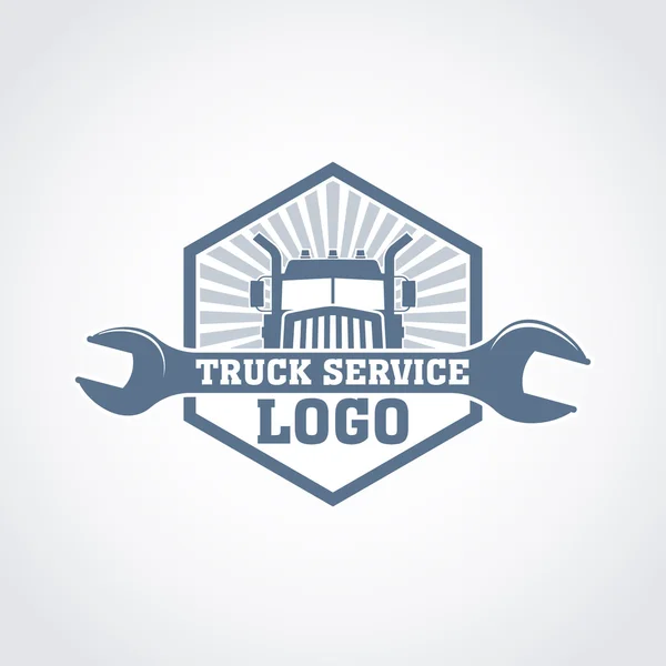 Logo layanan truk vektor - Stok Vektor