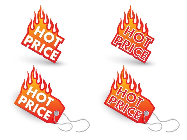 Hot price labels set — Stock Vector