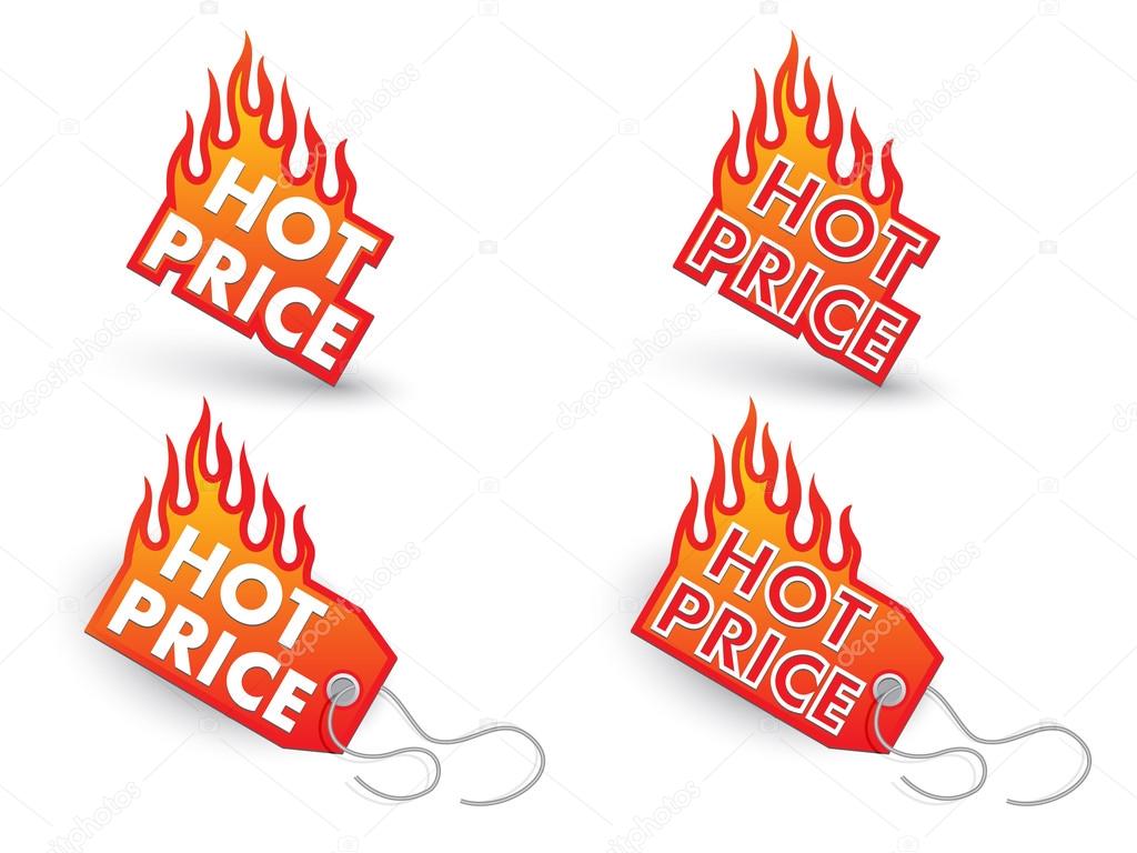 hot price labels set