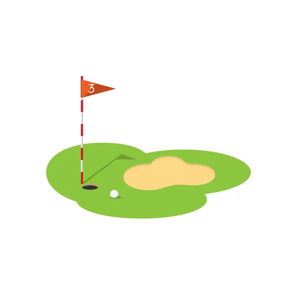 Icône de golf vectoriel — Image vectorielle