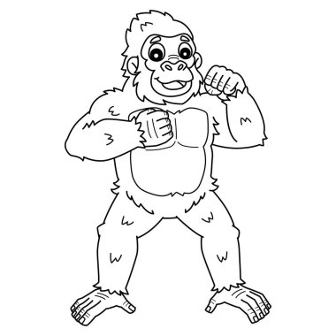 Goril Göğsü Dayak 'ının sevimli ve komik renkli bir sayfası. Çocuklar için saatlerce boyama eğlencesi sağlıyor. Bu sayfayı boyamak çok kolaydır. Küçük çocuklar ve yeni yürümeye başlayanlar için uygun..