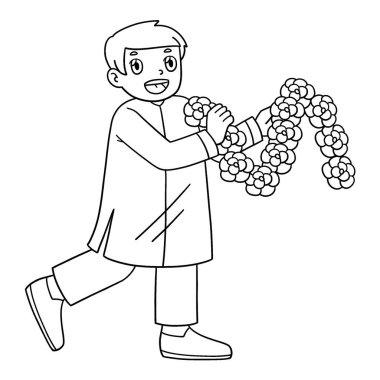 Çiçekli Holi Boy 'un sevimli ve komik renkli bir sayfası. Çocuklar için saatlerce boyama eğlencesi sağlıyor. Bu sayfayı boyamak çok kolaydır. Küçük çocuklar ve yeni yürümeye başlayanlar için uygun..