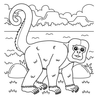 Tüylü Maymun 'un sevimli ve komik renkli sayfası. Çocuklar için saatlerce boyama eğlencesi sağlıyor. Bu sayfayı boyamak çok kolaydır. Küçük çocuklar ve yeni yürümeye başlayanlar için uygun.. 