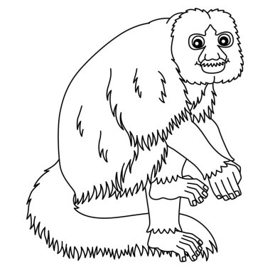 Beyaz Yüzlü Saki Maymunun şirin ve komik renkli sayfası. Çocuklar için saatlerce boyama eğlencesi sağlıyor. Bu sayfayı boyamak çok kolaydır. Küçük çocuklar ve yeni yürümeye başlayanlar için uygun.. 