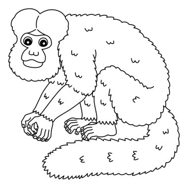 Sakallı Saki Maymunu 'nun sevimli ve komik renkli sayfası. Çocuklar için saatlerce boyama eğlencesi sağlıyor. Bu sayfayı boyamak çok kolaydır. Küçük çocuklar ve yeni yürümeye başlayanlar için uygun.. 